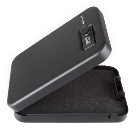 Fleming Supply Pistol Safe, Cam Lock, 3.4 lbs, .05 cu ft, 1 Pistol 872580FCX